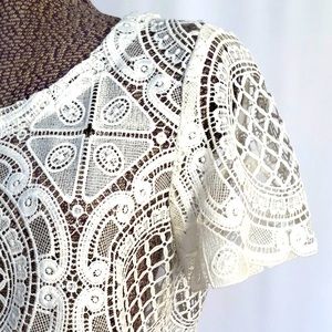 Lace top from Anthropologie white size M